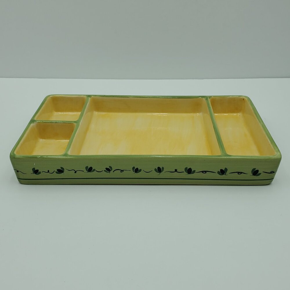 Pfaltzgraff Pistoulet Coffee Center Storage Base Divided Nut Snack Relish Tray